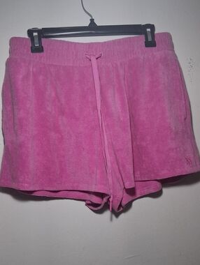 Victoria's Secret Hot Pink Terry Drawstring Lounge Shorts
